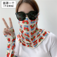 盛世尼曼夏季泫雅风防晒面罩口鼻罩遮全脸护颈透气护围脖面纱丝巾冰丝薄款