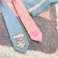 盛世曼尼日系韩版领结领绳女领花学院风刺绣免打jk领结蝴蝶结领带水手服