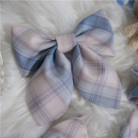 盛世曼尼小狸会社[奶蓝]同格提花小物领结蝴蝶结背带领带搭配JK制服裙