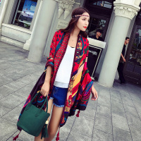 盛世尼曼棉麻民族风围巾云南丽江旅游防晒披肩丝巾女夏泰国度假超大沙滩巾