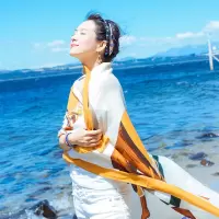 盛世尼曼围巾女夏季防晒旅游披肩外搭薄海边大海边沙滩巾印花丝巾子怡同款