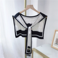 盛世尼曼夏季防晒搭肩小丝巾外搭冰丝护颈椎披肩丝巾围巾女空调房薄假领子