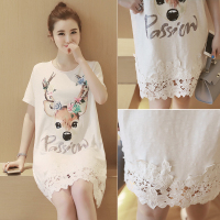 盛世尼曼孕妇夏装连衣裙宽松雪纺钉珠孕妇裙时尚孕妇装春夏装2021新款上衣