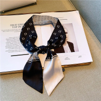 盛世尼曼长条丝巾女春秋款洋气时尚绑包丝带百搭斜角小领巾头饰发带围巾