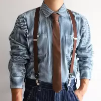 盛世曼尼温柔触感 复古纯色麂皮绒姜黄黑色领带 男窄款休闲 韩版 潮 新郎