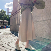 盛世尼曼孕妇装春秋潮妈裙子韩版中长款外穿时尚可调节针织孕妇半身裙春秋