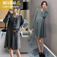 shengshigel妈咪~哺乳衣孕妇装时尚中外出哺乳长裙大码孕妇连衣裙