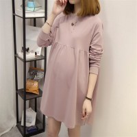 盛世尼曼孕妇装春装上衣韩版宽松高腰娃娃裙中长款打底衫T长袖孕妇连衣裙