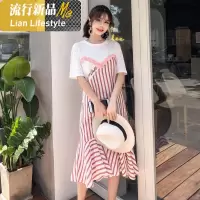 shengshi孕妇装天裙子时尚20新孕妇装上衣条纹中连衣裙