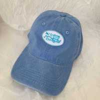 盛世尼曼谁带谁可爱水洗蓝熊兔兔棒球帽复古卡通软顶少女鸭舌帽