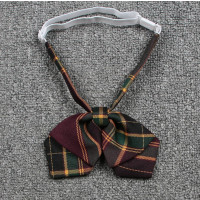 盛世曼尼[山楂树小物]成品布日系JK制服配饰领结领带红格裙领花蝴蝶结