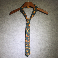 盛世曼尼复古领带男 潮流时尚发型师绿色碎花窄小领带 军绿色迷彩欧美个性