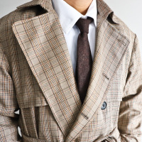 盛世曼尼犇货 6CM毛混纺窄款休闲领带 男 英伦绅士复古浪漫格纹衬衫配件