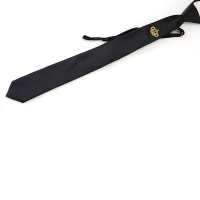 盛世尼曼英伦懒人休闲时尚金银色刺绣皇冠窄领带衬衫男女士学院拉链小领带领带