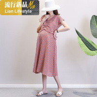shengshi◆孕妇装◆孕妇连衣裙20新装时尚木耳边减龄裙子