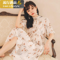 shengshi孕妇装天裙子孕妇连衣裙仙超仙装上衣过膝百褶长裙裙子