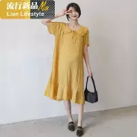 shengshi孕妇装百褶雪纺连衣裙甜美碎花裙孕妇装宽松裙子天