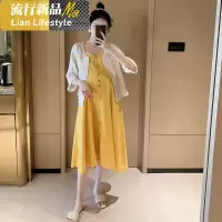 shengshi孕妇装装中连衣裙时尚网红不显怀遮肚裙子天外出套装