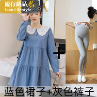 shengshi孕妇装装套装时尚上衣甜美娃娃衫显瘦外出网红孕妇连衣裙