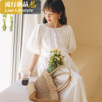 shengshi孕妇连衣裙宽松天裙子超仙泡泡过膝长裙网红洋气孕妇装