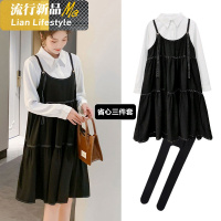 shengshi孕妇连衣裙装网红套装新吊孕妇裙子衬衫上衣新装