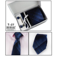 盛世尼曼领带领结六件套领带男正装商务韩版蓝色黑色红色8cm结婚新郎领带