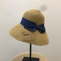 盛世尼曼草帽女夏天防晒遮阳可折叠孙俪同款帽子沙滩度假蝴蝶结渔夫帽盆帽帽子