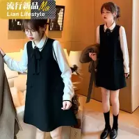 shengshi端孕妇连衣裙装时尚洋气衬衫背心裙小不显怀两件套装