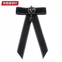 盛世尼曼领花女JK制服领结服装配饰毛衣衬衫百搭黑白飘带蝴蝶结领带领带