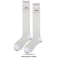 盛世尼曼夏天薄网红同款欧州站三角P家字母堆堆袜子女潮金银亮丝透明网袜袜子