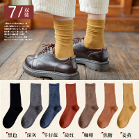 盛世尼曼堆堆袜女春秋薄款复古袜子女中筒袜黑色长袜女潮长筒袜秋冬棉底