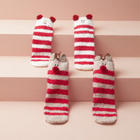 盛世尼曼女士毛圈地板袜加厚大人防滑日系可爱珊瑚绒中筒袜子保暖睡眠袜