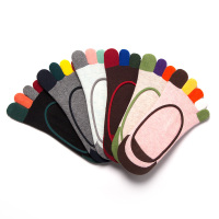 盛世尼曼6双装五指袜女船袜春秋棉浅口隐形袜子五彩分脚趾 吸汗透气