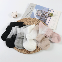 盛世尼曼冬爱袜子女春秋透气蕾丝夏日短袜日系性感吸汗棉底水晶玻璃丝袜女
