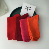 盛世尼曼春夏荧光绿彩色牛油果绿袜子韩版堆堆袜荧光色棉百搭中筒女袜袜子