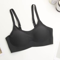 盛世尼曼光面乳胶棉内衣小胸无钢圈舒适厚款聚拢文胸果冻条抹胸式胸罩