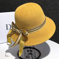 盛世尼曼女士帽子洋气漂亮的防晒帽遮脸遮阳帽春款蝴蝶结时尚气质渔夫帽