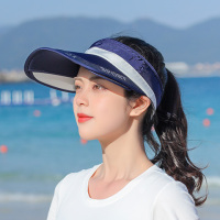 盛世尼曼太阳帽子女夏季韩版潮时尚遮脸防晒紫外线骑车大沿空顶字母遮阳帽帽子