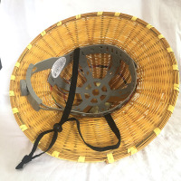 盛世尼曼大沿竹编帽竹制藤帽大檐透气竹子遮阳帽男工地帽工地施工遮太阳帽帽子