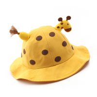 盛世尼曼婴儿帽子春秋薄款女宝宝渔夫帽遮阳可爱超萌幼儿童帽男童一岁棉帽子