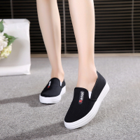 盛世尼曼春季老北京布鞋女学生平底圆头孕妇低帮休闲一脚蹬懒人帆布鞋女鞋孕妇鞋
