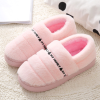 盛世尼曼冬季全包跟棉拖鞋家用居家室内保暖厚底毛绒月子鞋防滑男女情侣鞋孕妇鞋