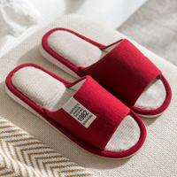 盛世尼曼亚麻拖鞋女家用室内棉麻居家月子拖鞋孕妇防滑底情侣家居布艺四季孕妇鞋