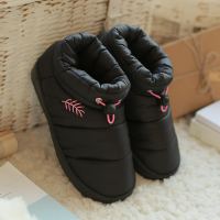 盛世尼曼棉拖鞋女冬季保暖加绒羽绒布鞋室内包跟妈妈棉鞋防滑厚底软底月子孕妇鞋