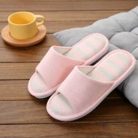 盛世尼曼春秋款居家用棉麻拖鞋情侣室内木地板防滑一字拖软厚底四季月子鞋孕妇鞋