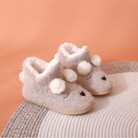 盛世尼曼棉拖鞋女冬天加厚高帮包跟棉靴居家用保暖可爱毛绒月子鞋厚底防滑孕妇鞋