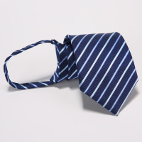 盛世尼曼领带男拉链式免打正装结婚商务西装衬衫职业装懒人蓝色潮黑色手打领带