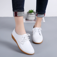 盛世尼曼2020新款皮牛筋底平底小皮鞋休闲百搭软底防滑孕妇护士鞋女单鞋孕妇鞋