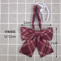 盛世尼曼苋红日系JK领带女手打免打制服配饰平角条状蝴蝶领结领花格子套装领带