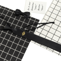 盛世尼曼ins潮流男女士小领带皇冠刺绣发型师细窄黑色5cm懒人配饰学院风